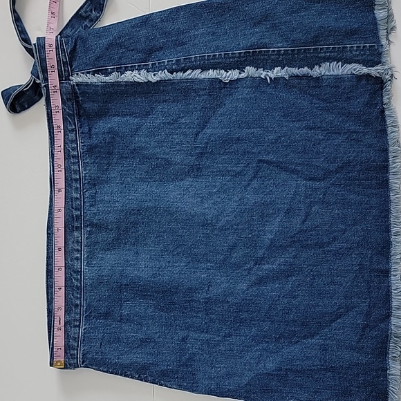 MADEWELL Raw-Hem Mini Wrap Skirt in Cardiff Wash/Size 14. - Picture 5 of 12
